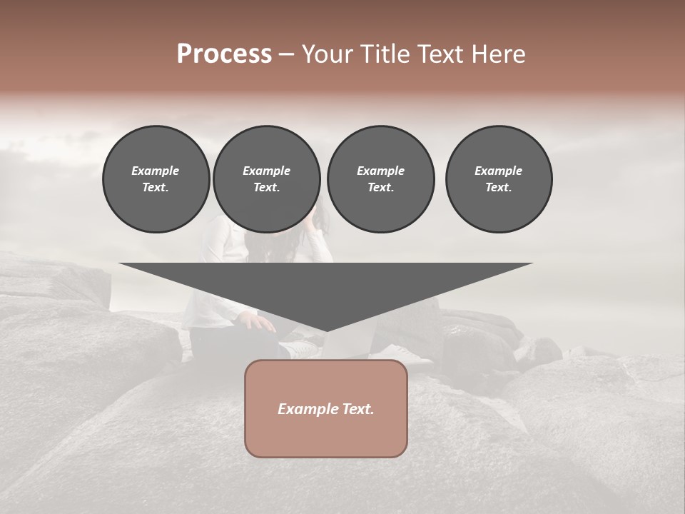 Young Notebook Woman PowerPoint Template