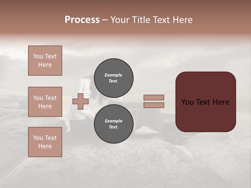 Young Notebook Woman PowerPoint Template