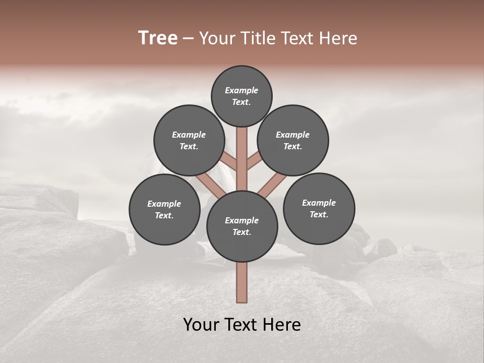 Young Notebook Woman PowerPoint Template