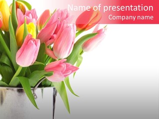 Green Arrangement Bouquet PowerPoint Template