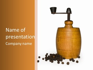 Background Isolated Peppergrinder PowerPoint Template