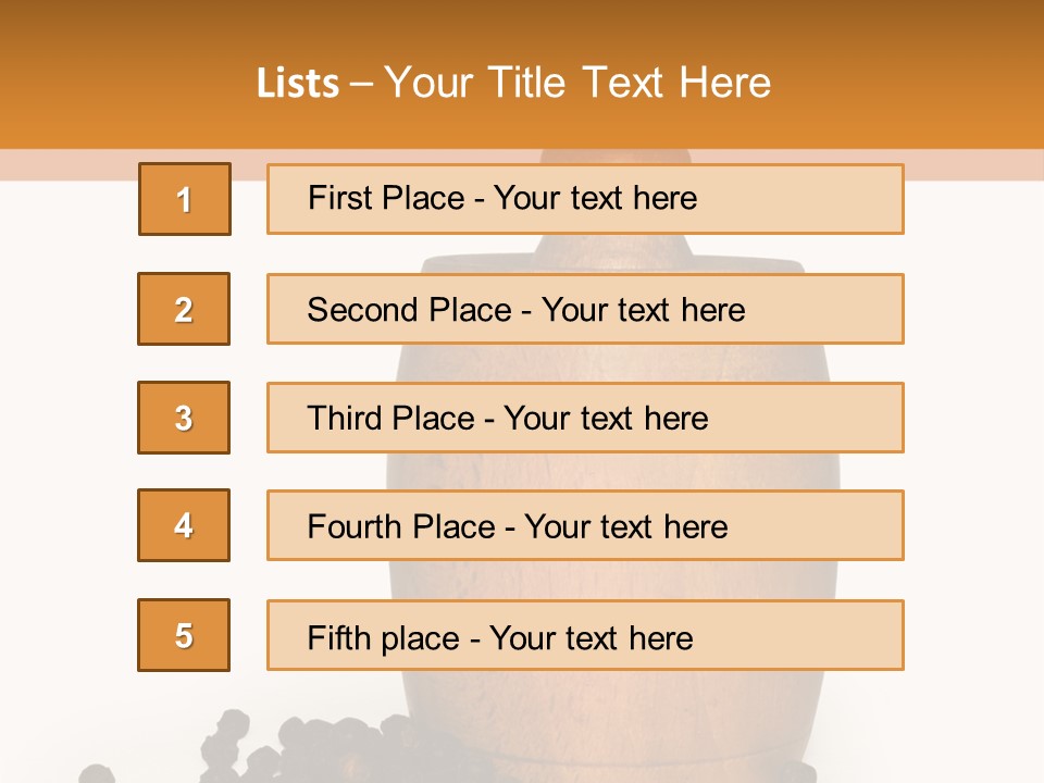 Background Isolated Peppergrinder PowerPoint Template