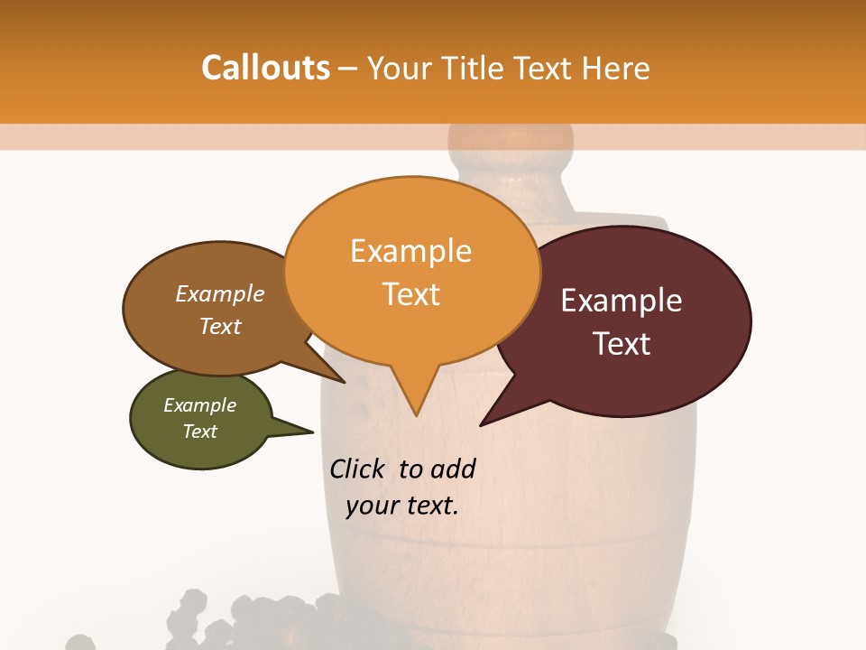 Background Isolated Peppergrinder PowerPoint Template