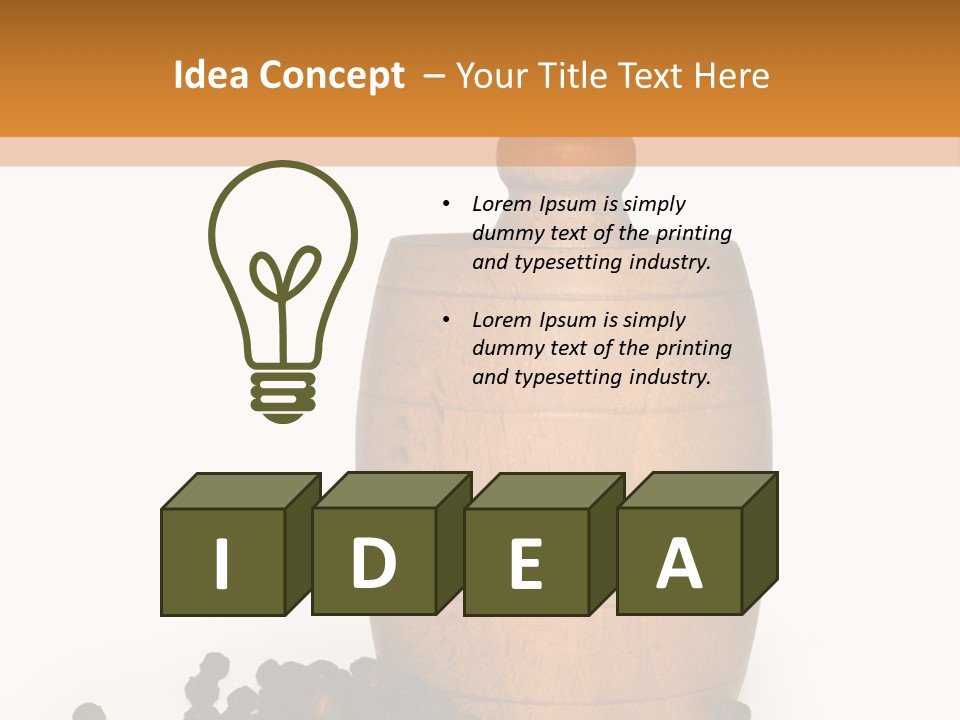 Background Isolated Peppergrinder PowerPoint Template