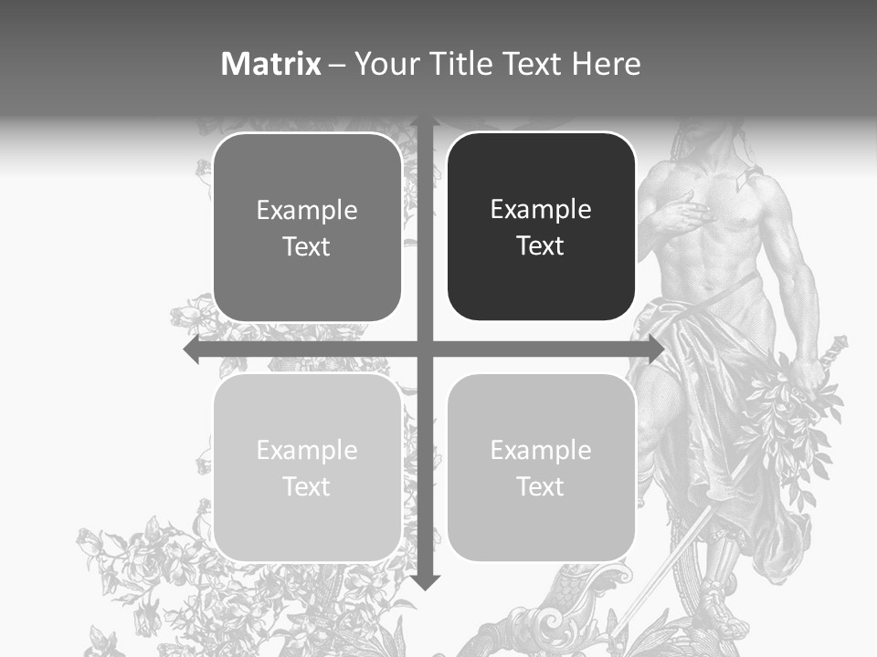 Ornament Art Black PowerPoint Template