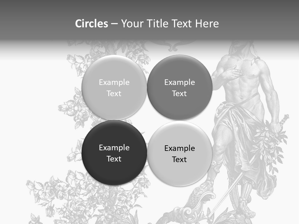 Ornament Art Black PowerPoint Template