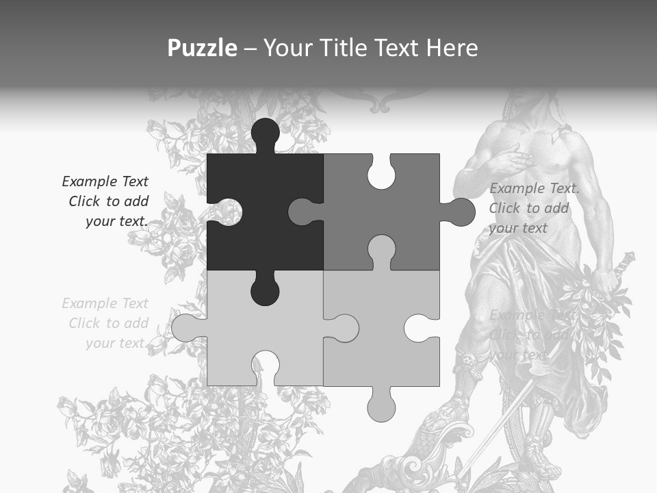 Ornament Art Black PowerPoint Template