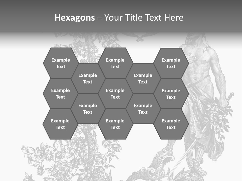 Ornament Art Black PowerPoint Template