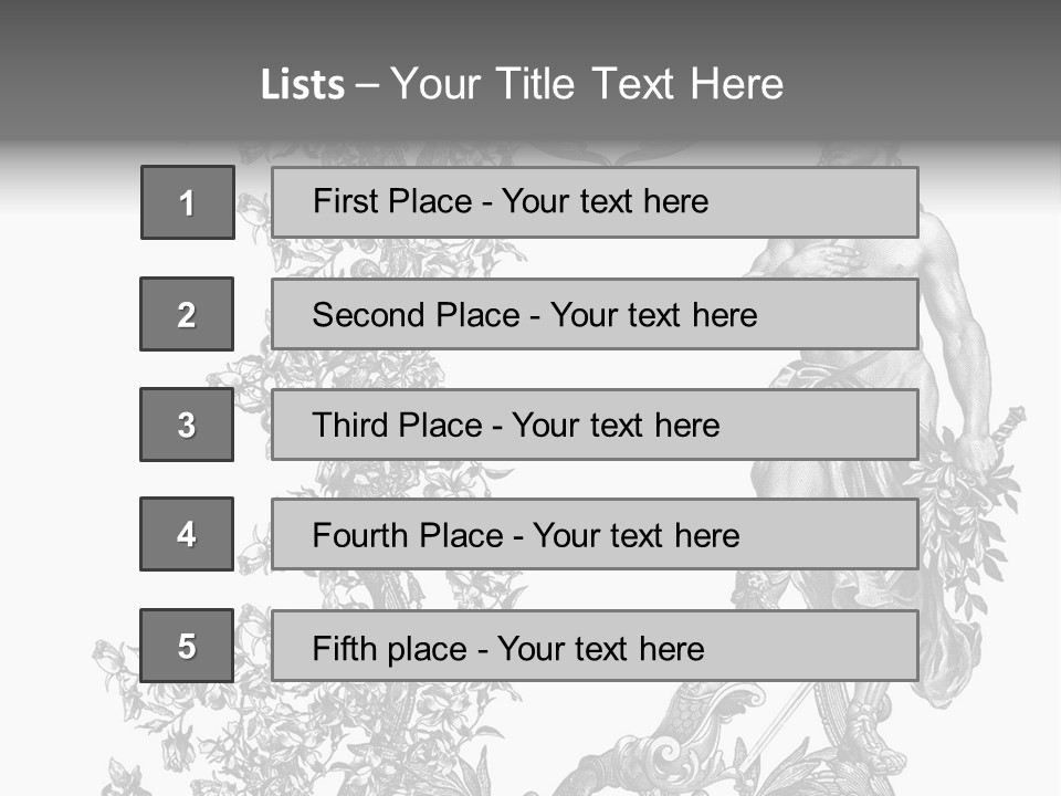 Ornament Art Black PowerPoint Template