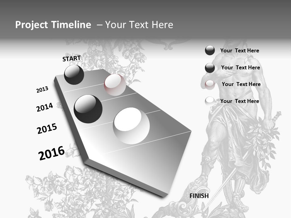 Ornament Art Black PowerPoint Template