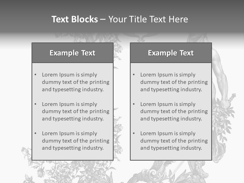 Ornament Art Black PowerPoint Template