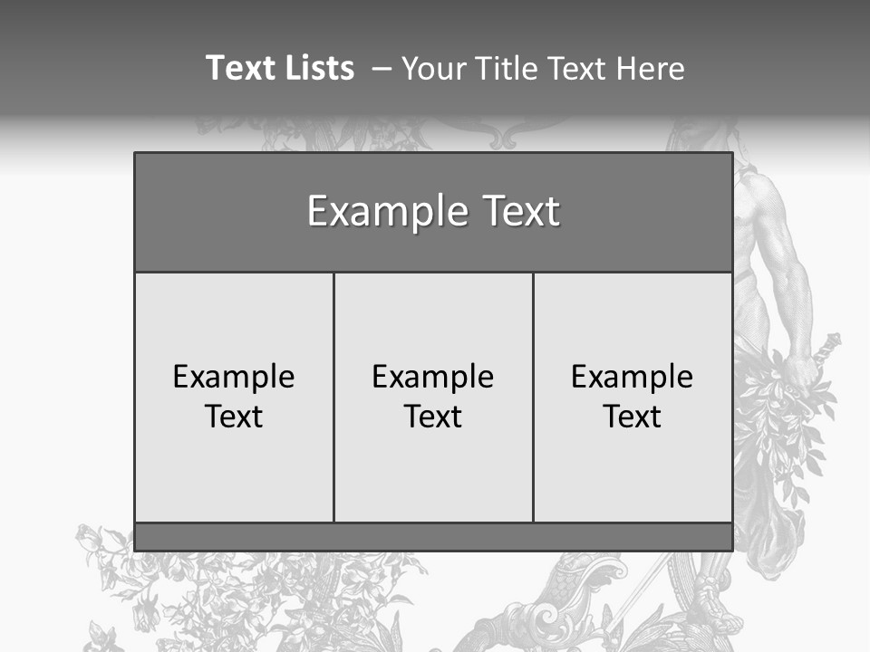 Ornament Art Black PowerPoint Template