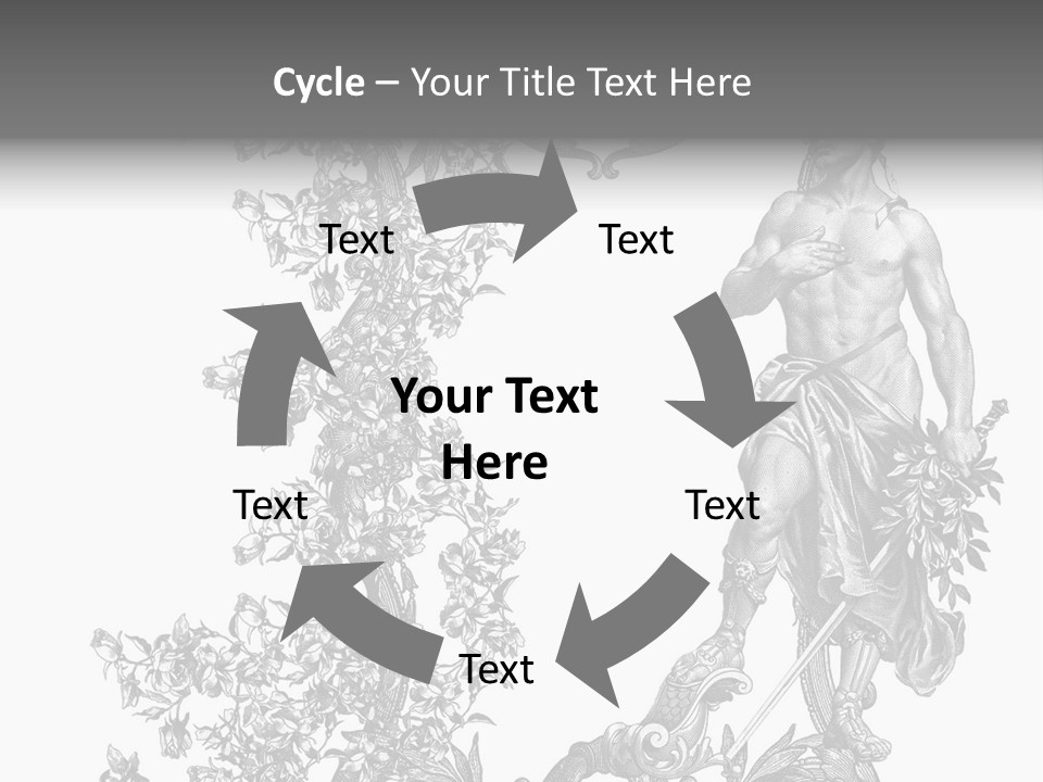 Ornament Art Black PowerPoint Template