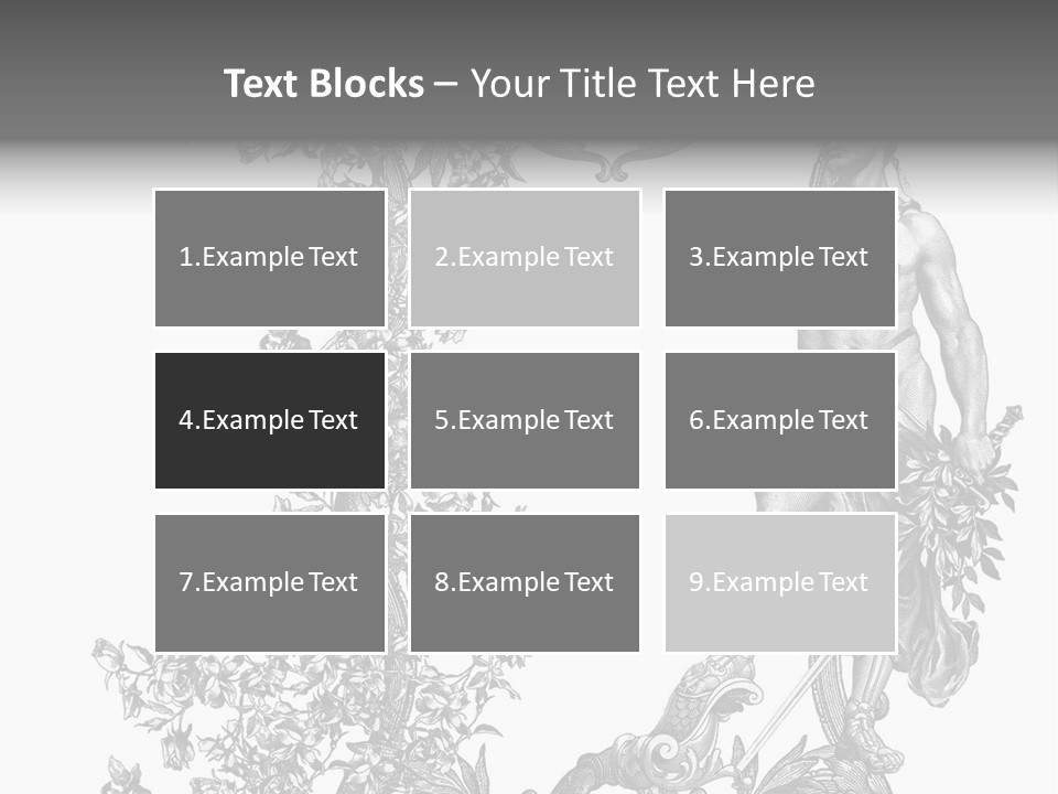 Ornament Art Black PowerPoint Template