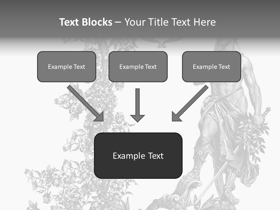 Ornament Art Black PowerPoint Template