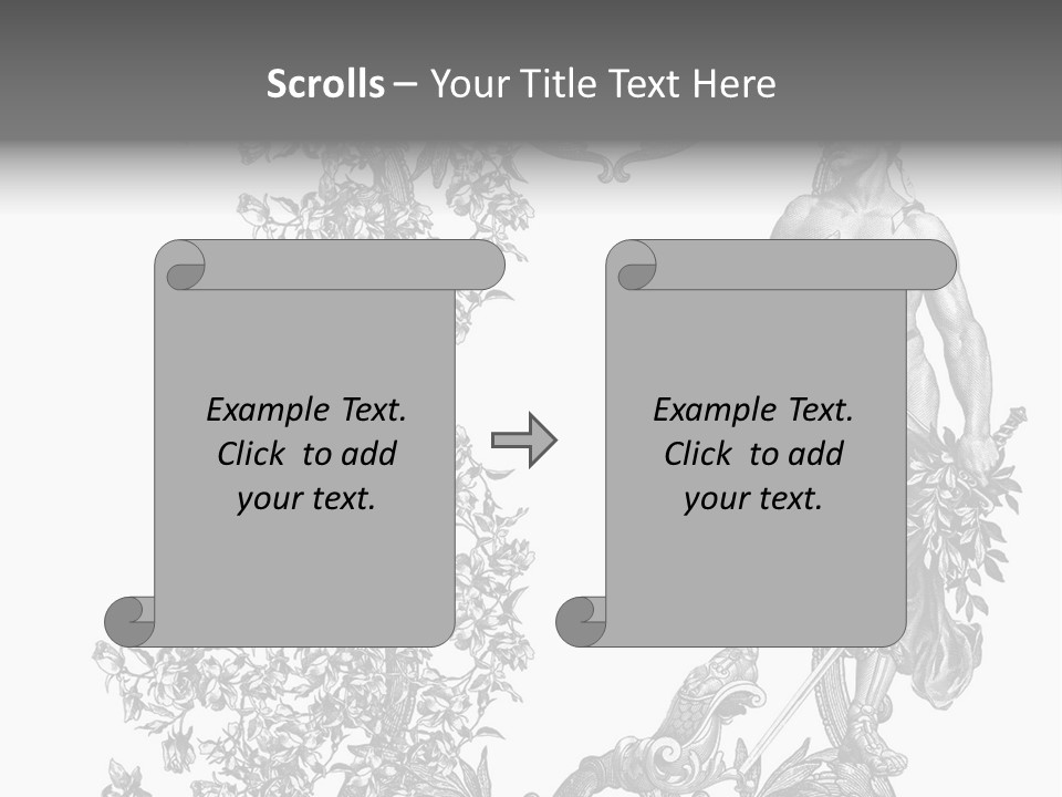Ornament Art Black PowerPoint Template