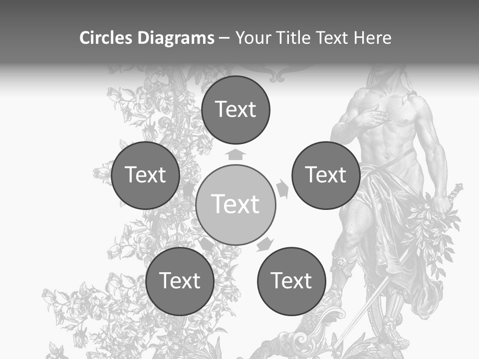 Ornament Art Black PowerPoint Template