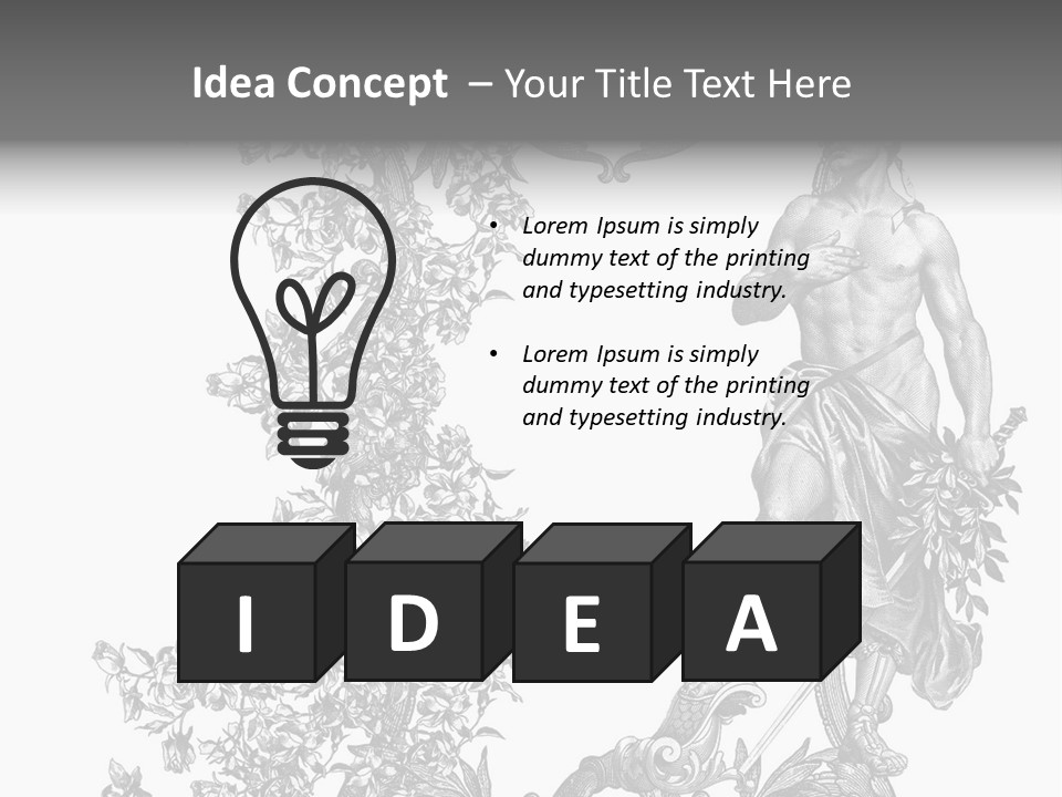 Ornament Art Black PowerPoint Template