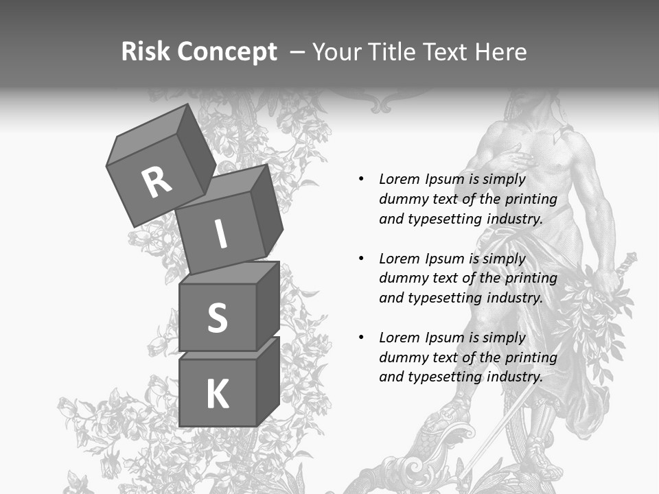 Ornament Art Black PowerPoint Template