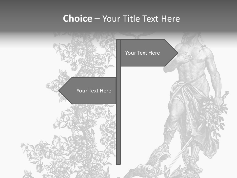 Ornament Art Black PowerPoint Template