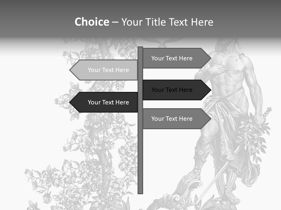 Ornament Art Black PowerPoint Template