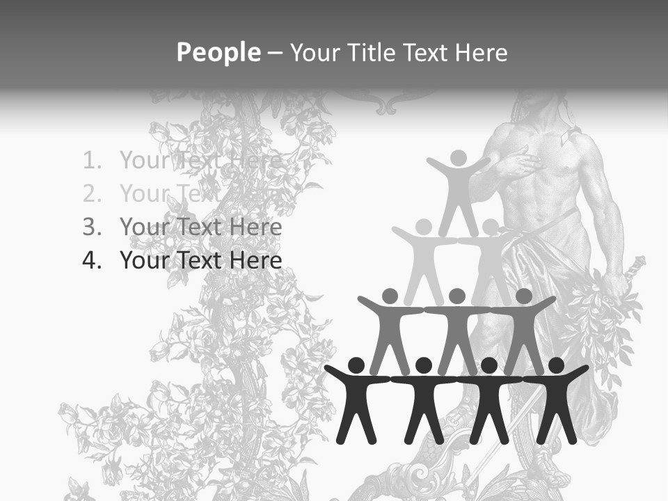 Ornament Art Black PowerPoint Template