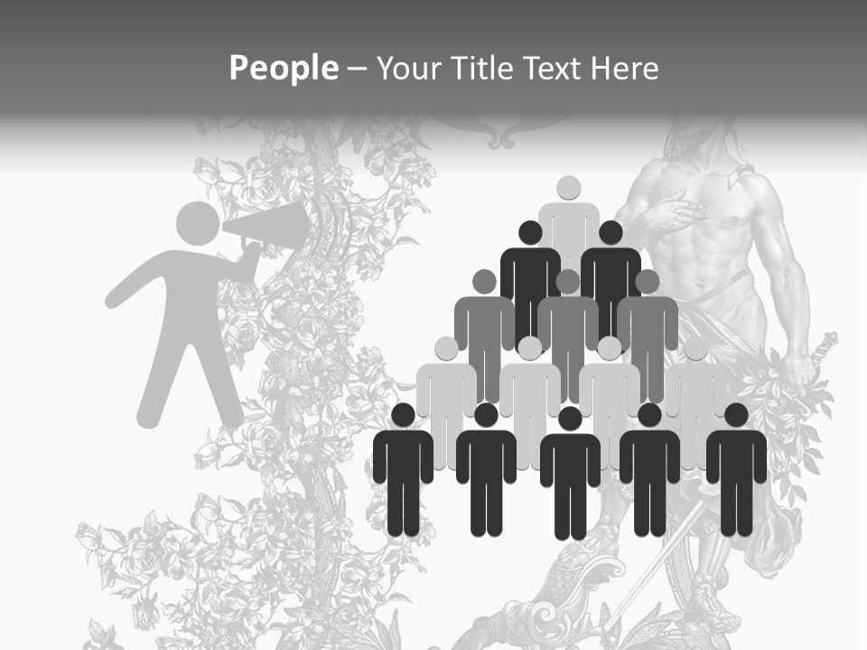 Ornament Art Black PowerPoint Template