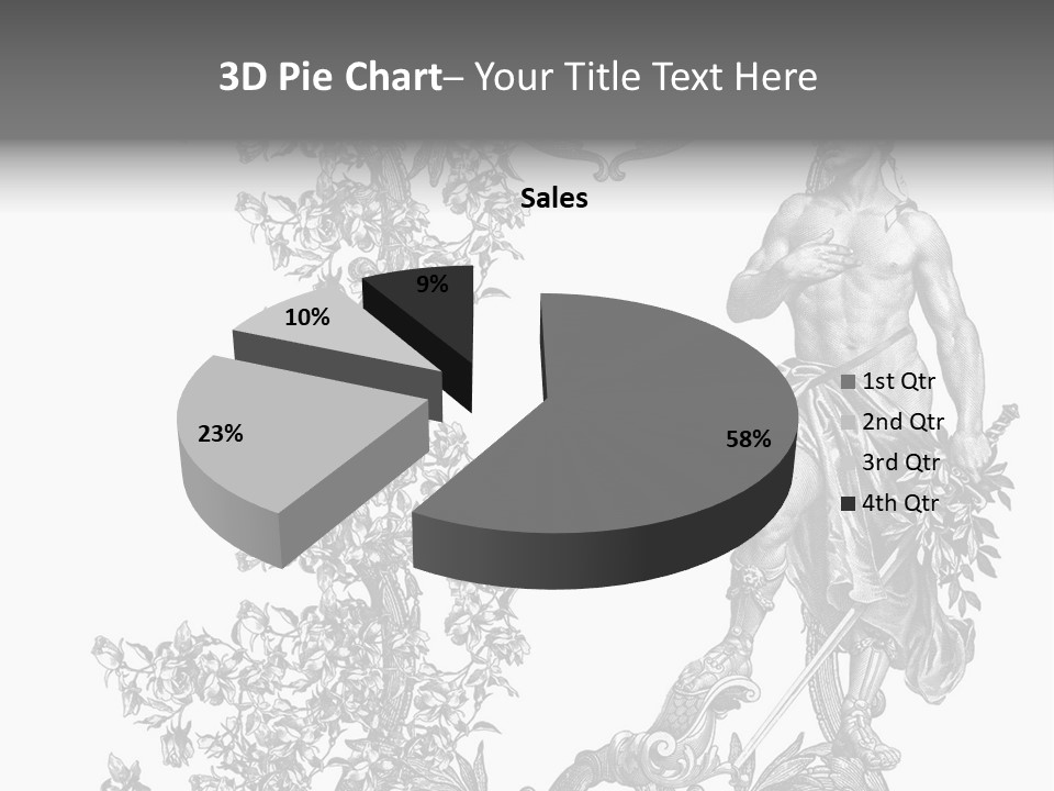 Ornament Art Black PowerPoint Template