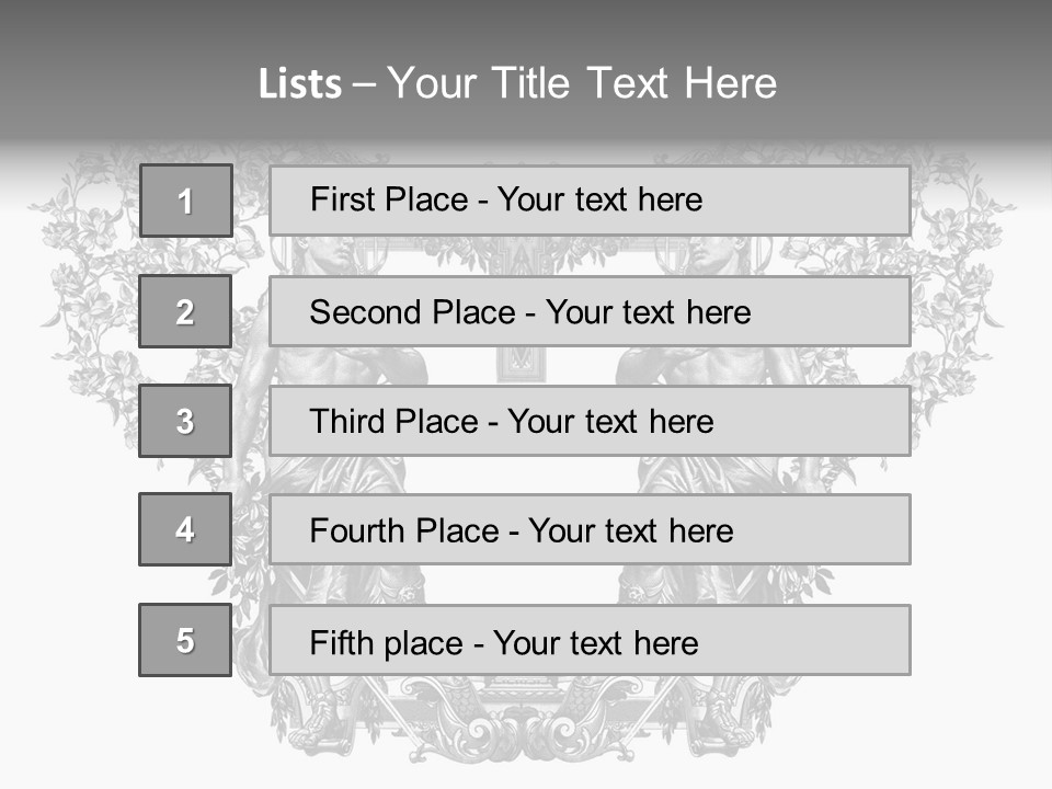 Rose Element Graphic PowerPoint Template