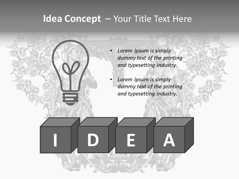 Rose Element Graphic PowerPoint Template