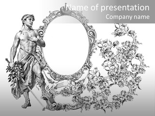 Art Engraving Gladiator PowerPoint Template