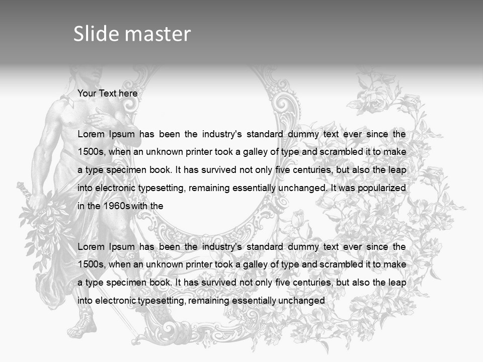 Art Engraving Gladiator PowerPoint Template