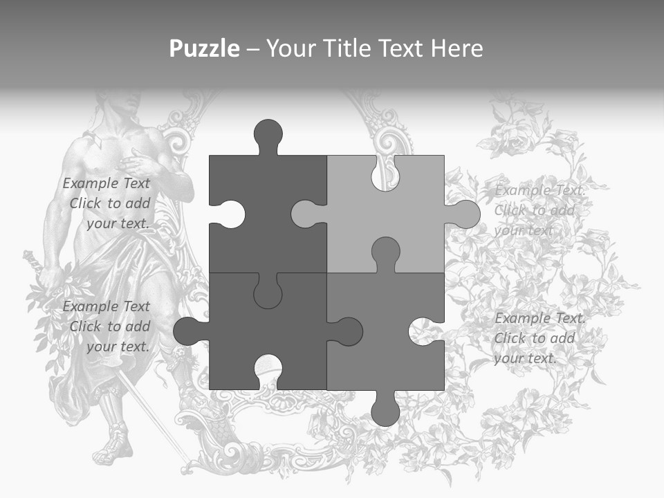 Art Engraving Gladiator PowerPoint Template