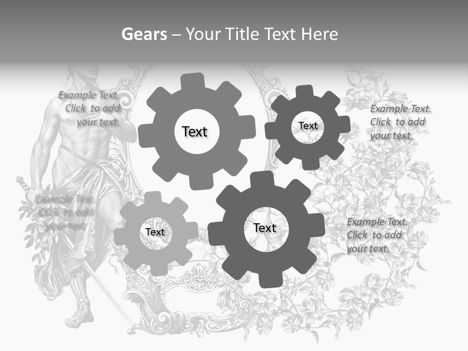 Art Engraving Gladiator PowerPoint Template