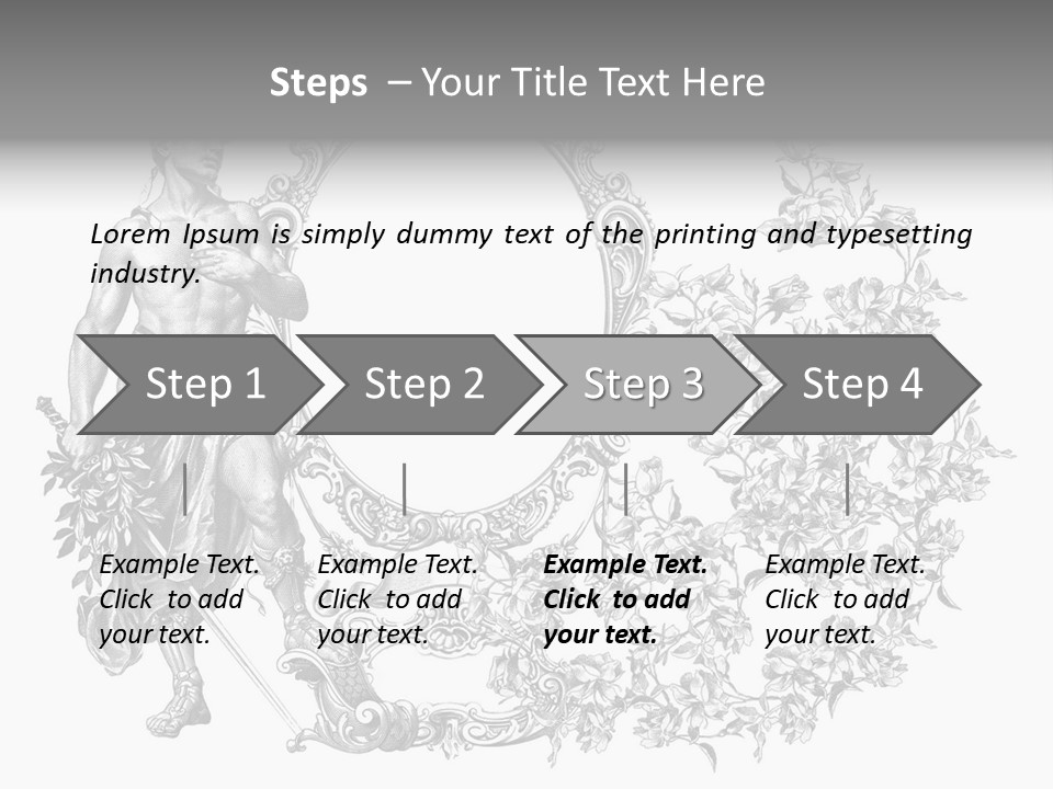 Art Engraving Gladiator PowerPoint Template