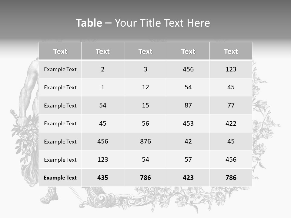 Art Engraving Gladiator PowerPoint Template