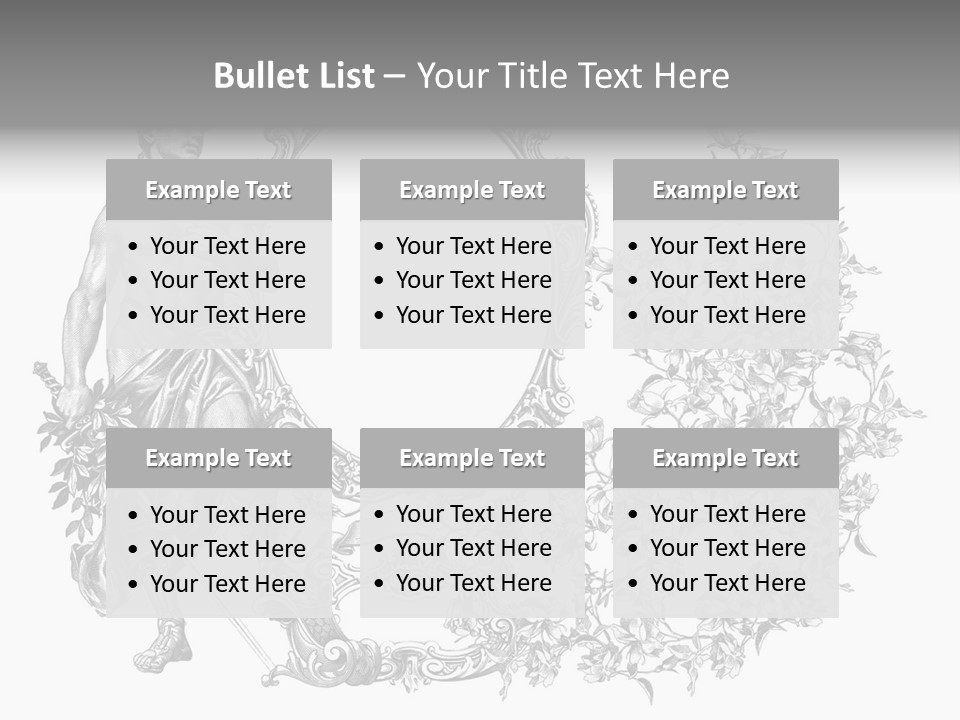 Art Engraving Gladiator PowerPoint Template