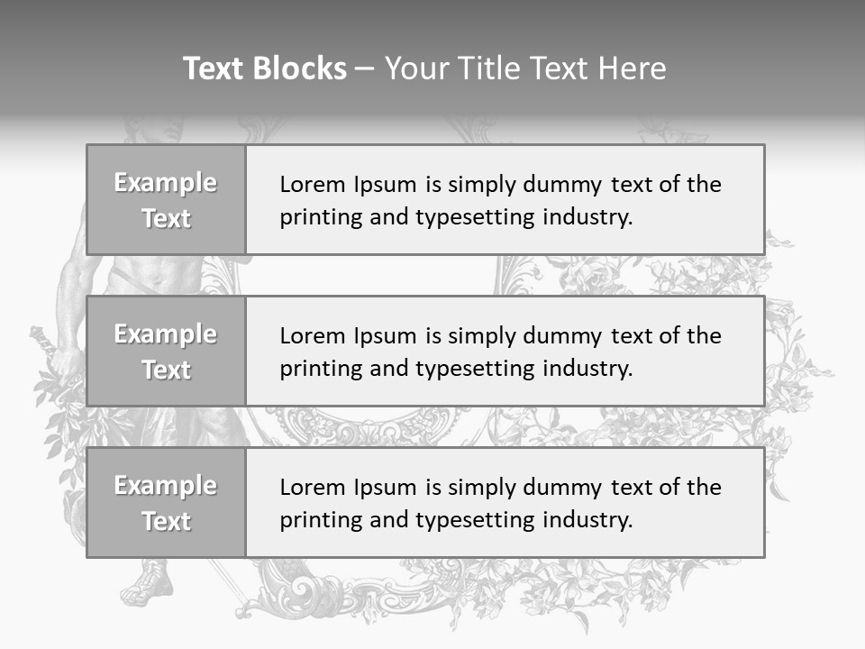 Art Engraving Gladiator PowerPoint Template