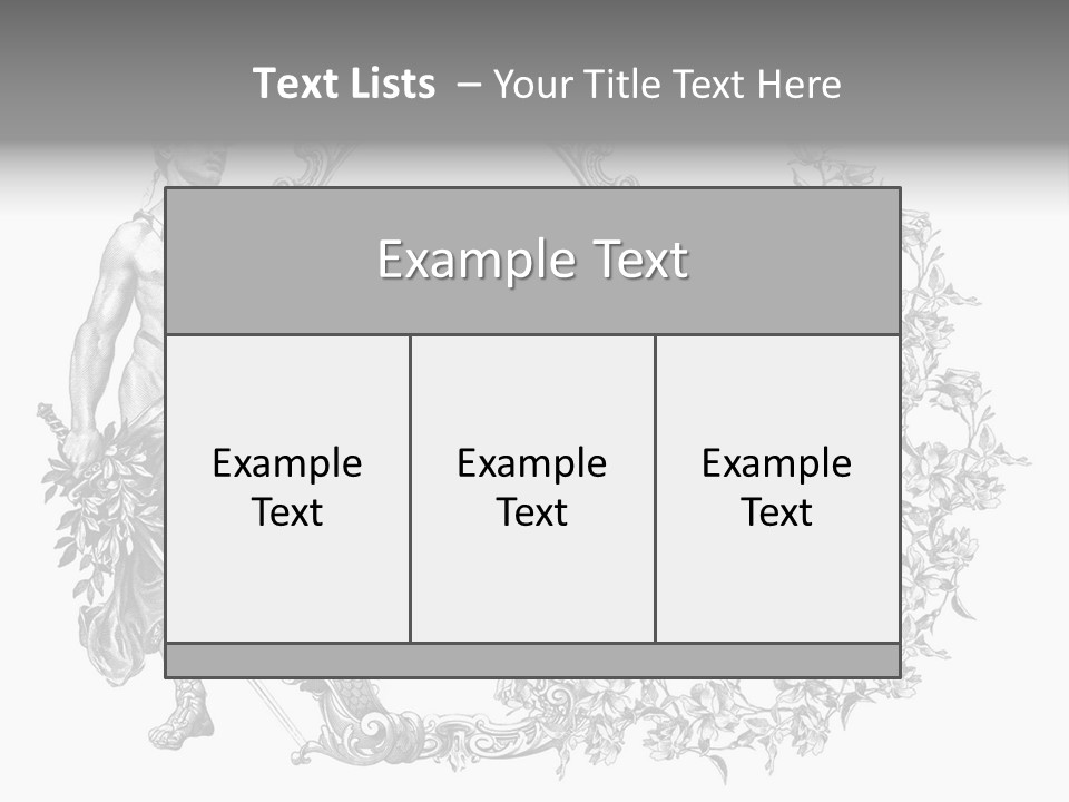 Art Engraving Gladiator PowerPoint Template