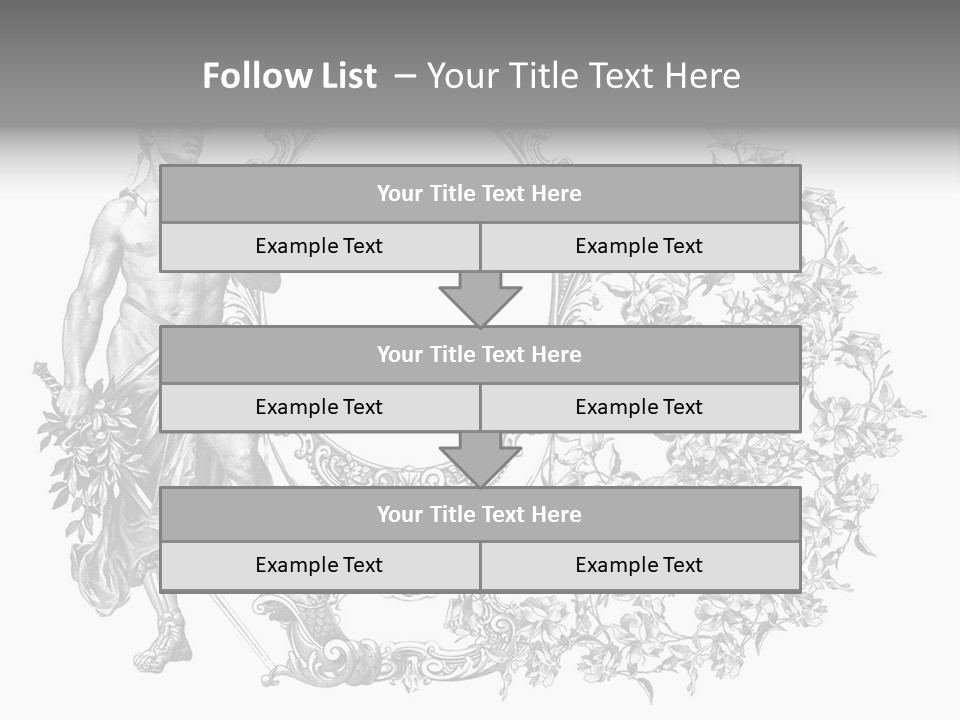 Art Engraving Gladiator PowerPoint Template