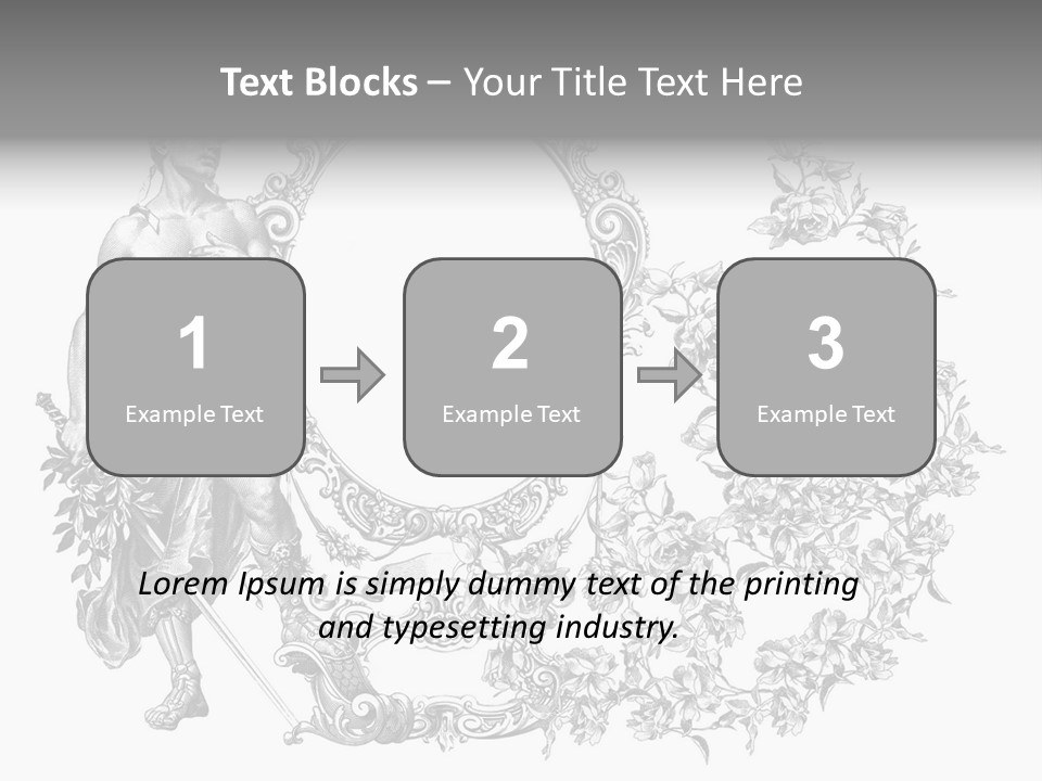 Art Engraving Gladiator PowerPoint Template