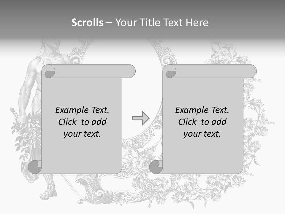 Art Engraving Gladiator PowerPoint Template