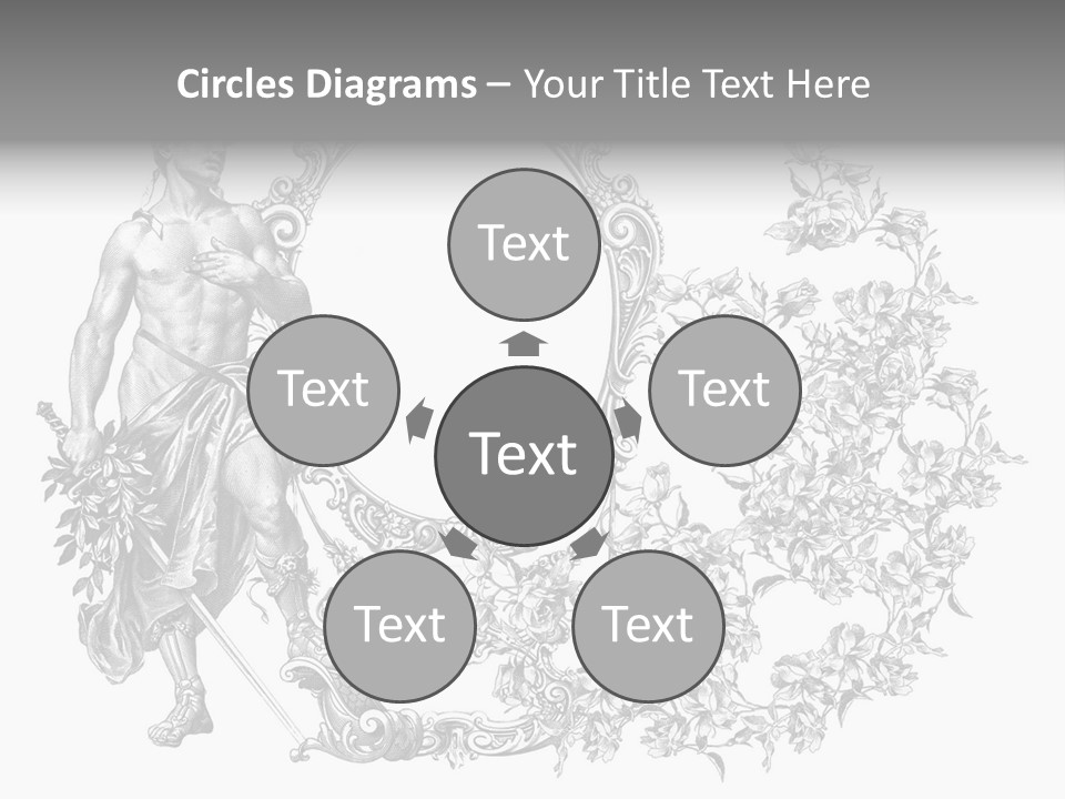 Art Engraving Gladiator PowerPoint Template