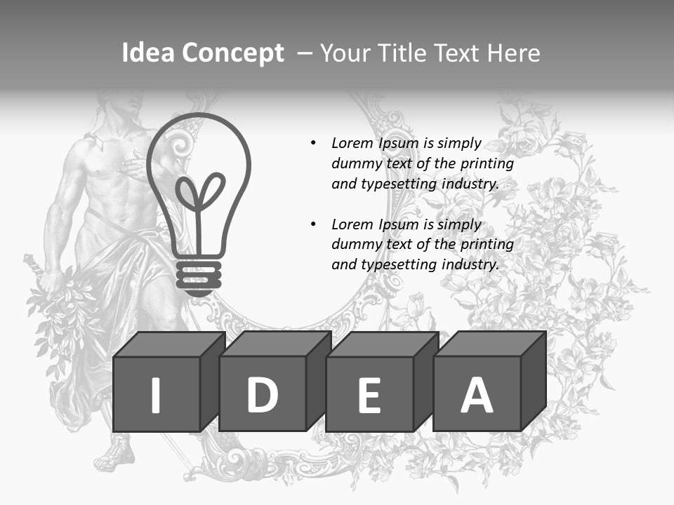 Art Engraving Gladiator PowerPoint Template