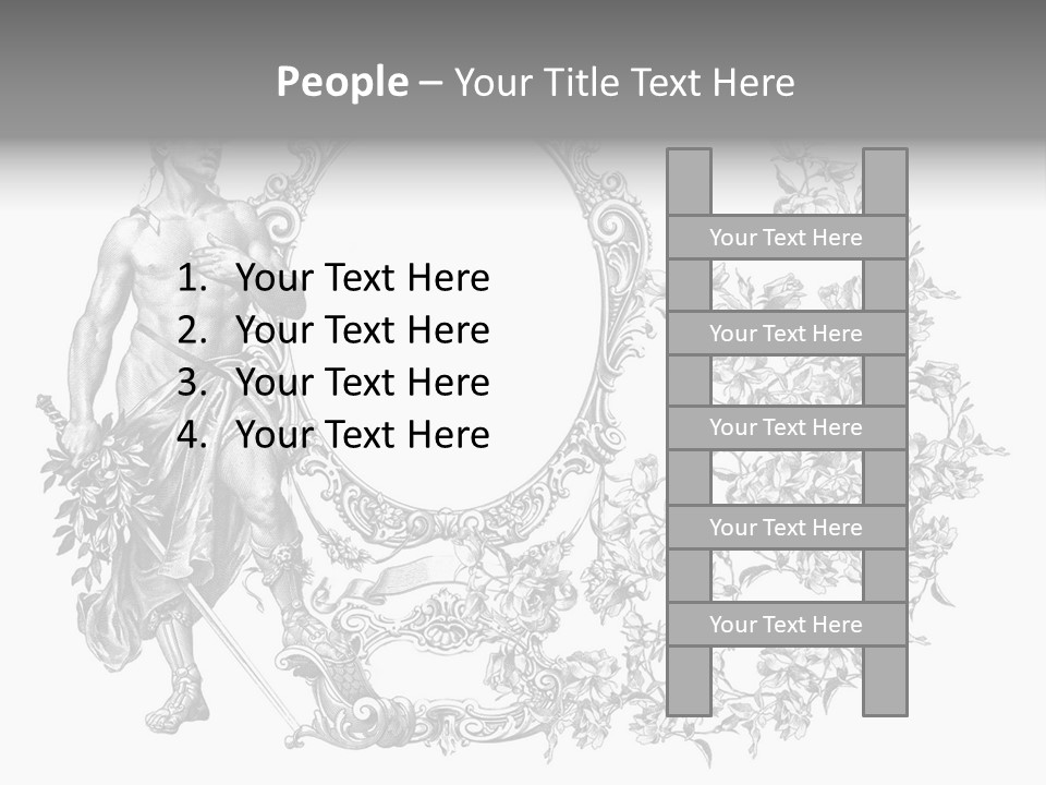 Art Engraving Gladiator PowerPoint Template