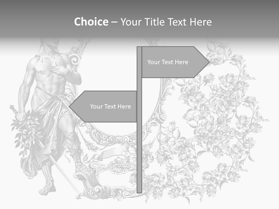 Art Engraving Gladiator PowerPoint Template