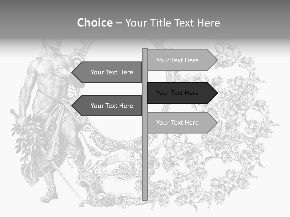 Art Engraving Gladiator PowerPoint Template