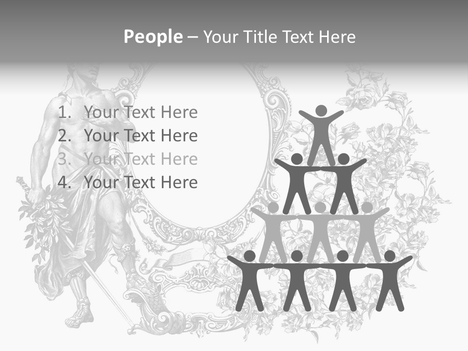Art Engraving Gladiator PowerPoint Template