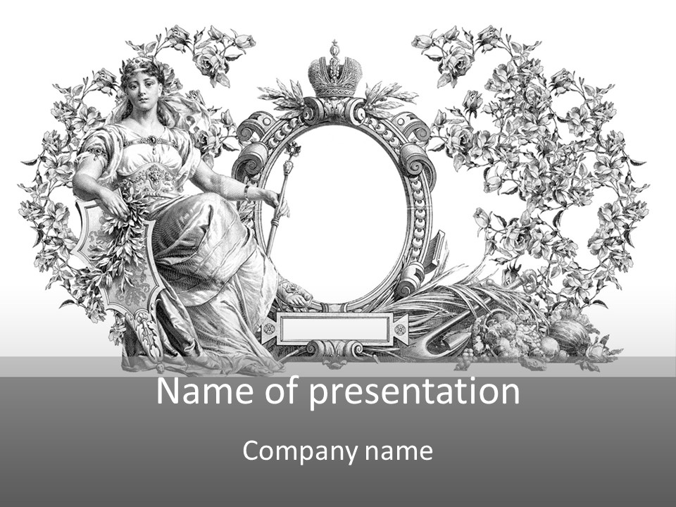 Classical Emblem Popular PowerPoint Template