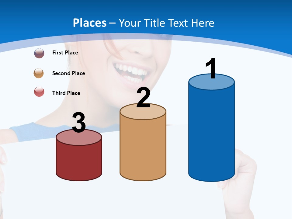 Girl Blank Presenting PowerPoint Template